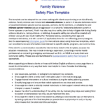 Family Violence Safety Plan